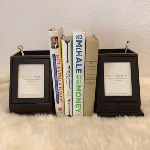 Pottery Barn Frame Bookends with Storage